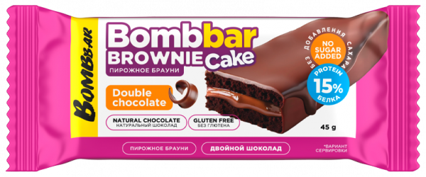 Bombbar Cake Протеиновый брауни, 45 грамм
