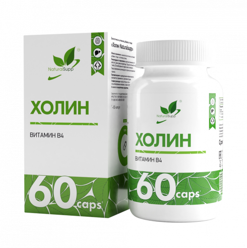 Natural Supp Choline, Холин, 60 капсул