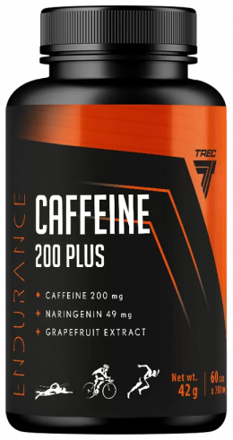 Trec Nutrition Caffeine 200 Plus, Обезвоженный Кофеин + Нарингенин, 60 капсул