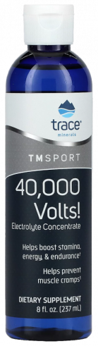 Trace Minerals Research Sport 40 000 Volts! Electrolyte Concentrate, Ресерч Спорт 40 000 Вольт! Электролитический концентрат, 237 мл