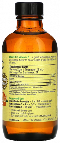 ChildLife Liquid Vitamin C, Жидкий витамин C, 118,5 мл