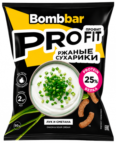 Bombbar Протеиновые сухарики, 50 грамм