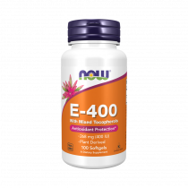NOW Vitamin E-400 With Mixed Tocopherols, 100 капсул